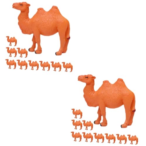 UKCOCO 20 Stück Kamelpuppen-Ornament Simulationstiermodell Kleine Kamelstatuen Kamelfiguren Kamelfiguren Kamelspielzeug Für Kinder Kamelfiguren Kamelornament PVC-Requisiten von UKCOCO