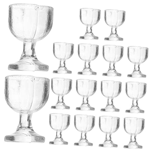 UKCOCO 20 Stück Teiliges Mini Weingläser Puppenhaus Küchen Zubehör Miniatur Rotweingläser Transparent Mini Becher für Kreative Rollenspiele und Dekoration UKCOCO 20 Stück Teiliges Mini Weingläser Puppenhaus Küchen Zubehör Miniatur Rotweingläser Transparent Mini Becher für Kreative Rollenspiele und Dekoration von UKCOCO