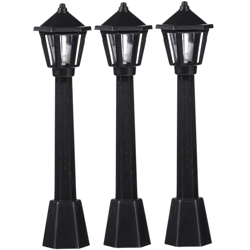 UKCOCO 3 Stück Teiliges Modell Straßenlaternen Schwarze Miniatur Micro Landschaft Beleuchtung Verarbeitung für DIY Garten Puppenhaus und Mikro Landschaft Dekorative Miniatur Lampen UKCOCO 3 Stück Teiliges Modell Straßenlaternen Schwarze Miniatur Micro Landschaft Beleuchtung Verarbeitung für DIY Garten Puppenhaus und Mikro Landschaft Dekorative Miniatur Lampen von UKCOCO