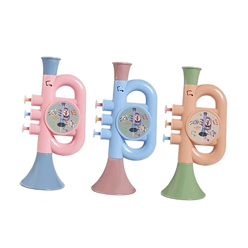 UKCOCO 3 Stück Teiliges Trompeten für Kunststoff Horn mit und Wassersprühfunktion Pädagogisches Musikinstrument Farbenfrohes Blau Kirschblüte UKCOCO 3 Stück Teiliges Trompeten für Kunststoff Horn mit und Wassersprühfunktion Pädagogisches Musikinstrument Farbenfrohes Blau Kirschblüte von UKCOCO