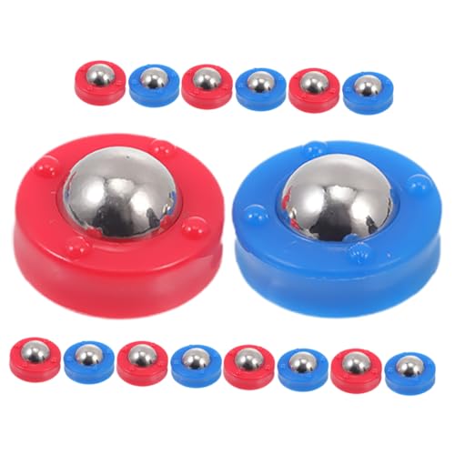 UKCOCO 32 Stück Kicker Zubehör Liga Anzeigetafel Tischplatte Bällebad Planke Shuffleboard-Pucks Tischfußball Zubehör Set Mini-Shuffleboard-Ersatz Tisch-Shuffleboard-Spiel Eisen von UKCOCO