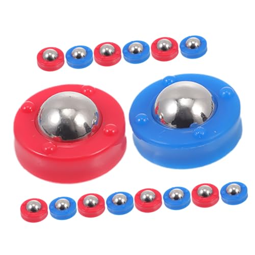 UKCOCO 32 Teiliges Tischfußball Zubehör Fidget Kinderspiele Desktop Schiebeperlen Spielpass Liga Bällebad Brett Mini Roller Tisch Schiebepucks Tisch Curling Spiel von UKCOCO