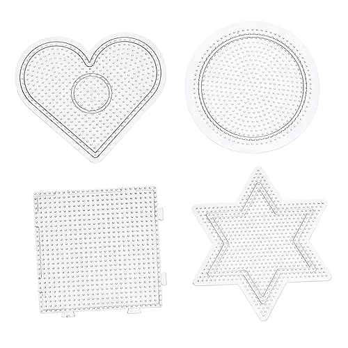 UKCOCO 4 Stück Teiliges Steckperlen aus Transparentem Kunststoff Geometrische Bügelperlen Schablonen in Sechseck Kreis und Herz DIY Bildungswerkzeug für Kreativität und Feinmotorik UKCOCO 4 Stück Teiliges Steckperlen aus Transparentem Kunststoff Geometrische Bügelperlen Schablonen in Sechseck Kreis und Herz DIY Bildungswerkzeug für Kreativität und Feinmotorik von UKCOCO