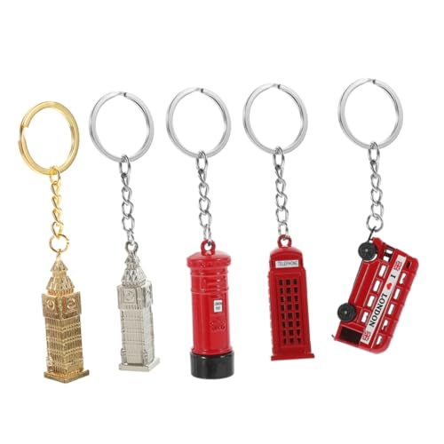 UKCOCO 5 Stück Teiliges British Element Schlüsselanhänger aus Langlebiger Zinklegierung Stilvoller London Bus und Telefonzellen Anhänger Unisex Geldbörsen und Taschen Charms Robust und UKCOCO 5 Stück Teiliges British Element Schlüsselanhänger aus Langlebiger Zinklegierung Stilvoller London Bus und Telefonzellen Anhänger Unisex Geldbörsen und Taschen Charms Robust und von UKCOCO