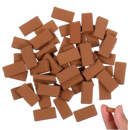 UKCOCO 50 Stück Teiliges Miniatur Ziegelsteine Realistische Modellziegel für Sandtisch und Architektur DIY Bastelbausteine für Miniaturhäuser und Gartenlandschaften Kindgerechtes UKCOCO 50 Stück Teiliges Miniatur Ziegelsteine Realistische Modellziegel für Sandtisch und Architektur DIY Bastelbausteine für Miniaturhäuser und Gartenlandschaften Kindgerechtes von UKCOCO