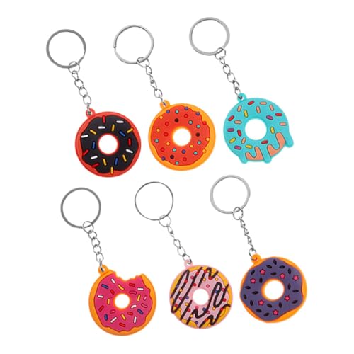 UKCOCO 6 Stück Donut Schlüsselanhänger aus Weichem PVC Cartoon Dessert Anhänger für Rucksack Leichte Schlüsselringe als Partygeschenke und Taschen Deko UKCOCO 6 Stück Donut Schlüsselanhänger aus Weichem PVC Cartoon Dessert Anhänger für Rucksack Leichte Schlüsselringe als Partygeschenke und Taschen Deko von UKCOCO