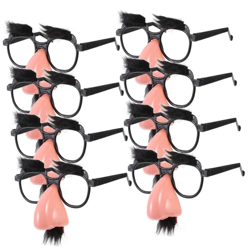 UKCOCO 8 Stück Teiliges Partybrillen mit Schwarzem Fake Vollbart und Großer Kunststoffnase Lustige Kostümrequisiten für Halloween und Mottoparty Witzige Brillen für Erwachsene und UKCOCO 8 Stück Teiliges Partybrillen mit Schwarzem Fake Vollbart und Großer Kunststoffnase Lustige Kostümrequisiten für Halloween und Mottoparty Witzige Brillen für Erwachsene und von UKCOCO