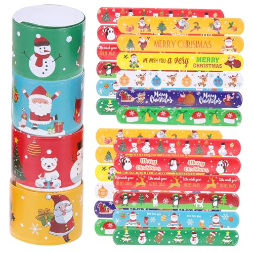 UKCOCO 96 Stück Teiliges Weihnachts PVC Snap Armband Bunte Weihnachts Slap Bracelets als Party Favors Langlebige Wristbands mit Niedlichem Design für Gruppen und Festtagsfeiern UKCOCO 96 Stück Teiliges Weihnachts PVC Snap Armband Bunte Weihnachts Slap Bracelets als Party Favors Langlebige Wristbands mit Niedlichem Design für Gruppen und Festtagsfeiern von UKCOCO