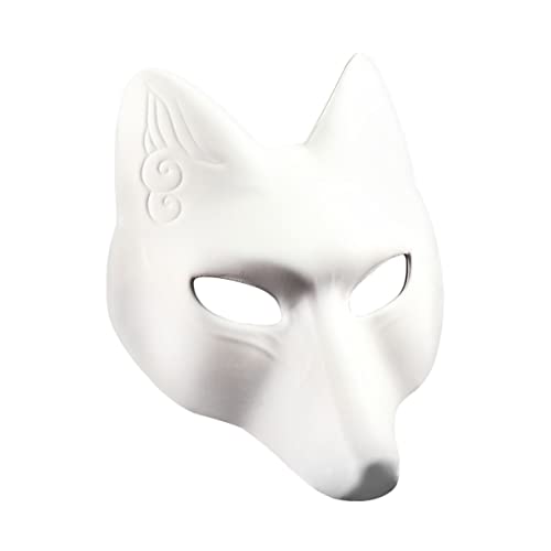 UKCOCO DIY Halloween Fuchsmaske zum Bemalen Umweltfreundliche Weiße Tiermaske Handbemalbare Leere Gesichtsbedeckung für Maskerade Karneval und Erwachsenen Party UKCOCO DIY Halloween Fuchsmaske zum Bemalen Umweltfreundliche Weiße Tiermaske Handbemalbare Leere Gesichtsbedeckung für Maskerade Karneval und Erwachsenen Party von UKCOCO