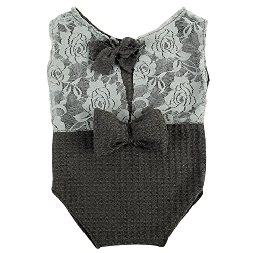 UKCOCO Einfarbiger Overall Kleiner Stickrahmen Babysocken Verkleidungen Für Mädchen Babydecke Für Neugeborene Babykarten Kleid Haarspangen Outfit Neugeborenes Babyschuhe Grey Elasthan von UKCOCO