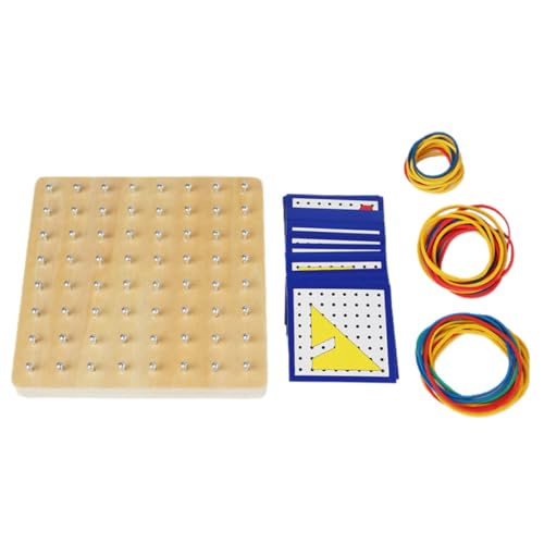 UKCOCO Holz Geoboard Geometrisches Puzzle Brett Mathematisches Lernspielzeug Für Frühes Lernen Und Vorschulkinder Mit Gummibändern Und Nägeln Für Kreative Formen UKCOCO Holz Geoboard Geometrisches Puzzle Brett Mathematisches Lernspielzeug Für Frühes Lernen Und Vorschulkinder Mit Gummibändern Und Nägeln Für Kreative Formen von UKCOCO