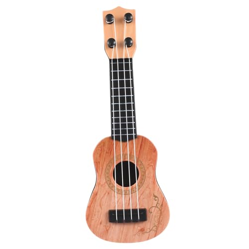 UKCOCO Miniatur Ukulele aus Kunststoff Realistische Saiten Lehrreiches Musikinstrument für Rhythmusfördernd Gelb UKCOCO Miniatur Ukulele aus Kunststoff Realistische Saiten Lehrreiches Musikinstrument für Rhythmusfördernd Gelb von UKCOCO