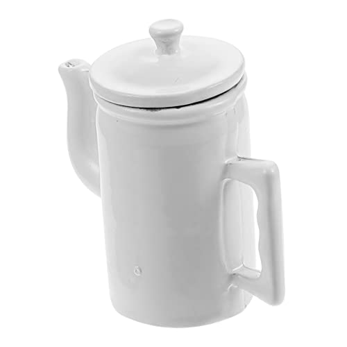 UKCOCO Puppenhaus Miniatur Kaffeekanne Weiß Verarbeitung Dekorativ für Puppenhaus Küche und Miniatur Szenerie UKCOCO Puppenhaus Miniatur Kaffeekanne Weiß Verarbeitung Dekorativ für Puppenhaus Küche und Miniatur Szenerie von UKCOCO