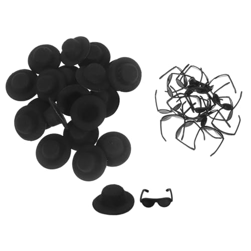 UKCOCO Teiliges Mini Zylinderhut und Sonnenbrillen für Puppenhaus Dekoration Kleine Formelle Hüte mit Feiner Verarbeitung Langlebige Mini Hüte und Kleine Sonnenbrillen für Fotorequisiten UKCOCO Teiliges Mini Zylinderhut und Sonnenbrillen für Puppenhaus Dekoration Kleine Formelle Hüte mit Feiner Verarbeitung Langlebige Mini Hüte und Kleine Sonnenbrillen für Fotorequisiten von UKCOCO