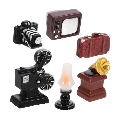 UKCOCO Vintage Puppenhaus Dekoration Teilig Miniatur Retro Kamera und Kerosinlampe Detailgetreues Mini Möbel Zubehör für Doll House Supply Realistische Mini Tv und Elektrogeräte UKCOCO Vintage Puppenhaus Dekoration Teilig Miniatur Retro Kamera und Kerosinlampe Detailgetreues Mini Möbel Zubehör für Doll House Supply Realistische Mini Tv und Elektrogeräte von UKCOCO