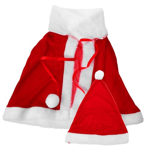 UKCOCO Weihnachtskostüm mit Cape und Santa Mütze Weiches Xmas Cosplay Kostüm für Festliche Party Verkleidung für Weihnachtsfeier und Rollenspiel UKCOCO Weihnachtskostüm mit Cape und Santa Mütze Weiches Xmas Cosplay Kostüm für Festliche Party Verkleidung für Weihnachtsfeier und Rollenspiel von UKCOCO