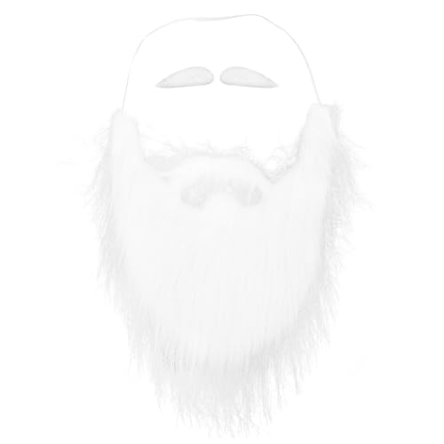 UKCOCO Weißer Bart, Falsche Augenbrauen, Set: Weihnachtsmann, Lustiger Bart, Alter Mann, Falsche Augenbrauen für Halloween, Weihnachtskostüm, Maskerade, Cosplay-Party UKCOCO Weißer Bart, Falsche Augenbrauen, Set: Weihnachtsmann, Lustiger Bart, Alter Mann, Falsche Augenbrauen für Halloween, Weihnachtskostüm, Maskerade, Cosplay-Party von UKCOCO