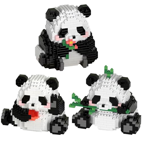 UKKZLVJ Panda Bauspielzeug 720pcs Mini Tiere Bausteine 3 In 1 Panda Bausteine Set Panda Klemmbausteine Mini Bausteine Konstruktionsspielzeug für Kinder Bricks Building Block für Erwachsene von UKKZLVJ