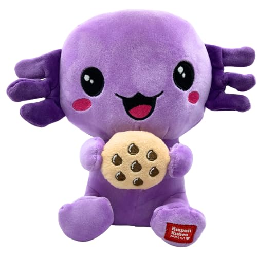 Kawaii Kuties Plüschtier lila Cookie Snaxolotl 25,4 cm Axolotl Squashy Plüsch von UKToyworld