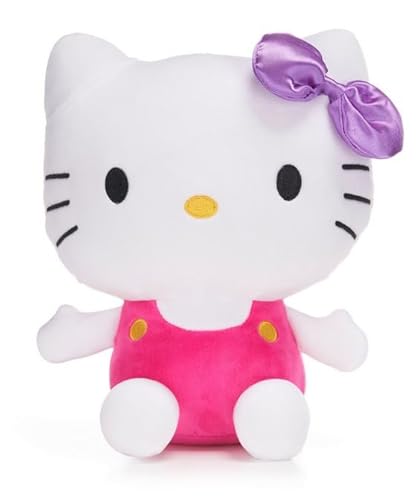 Squishy Hello Kitty Plüsch 25,4 cm Lila Metallic Schleife Hello Kitty Pink Top Plüschtier von UKToyworld