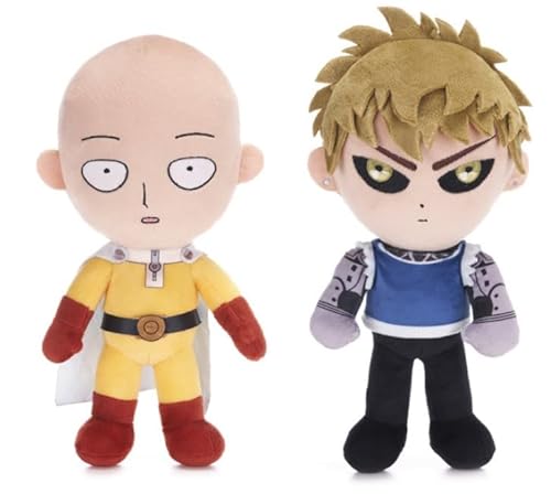 UKToyworld One Punch Man Saitama Genos weiche Plüschtiere, 30,5 cm, 2 Stück von UKToyworld