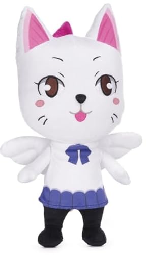 UKToyworld Carla Fairy Tail Plüschtier, weiße Katze, 30 cm, Charles Cat Plüsch, Anime Sharuru von UKToyworld