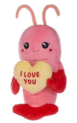 UKToyworld Squashy Red Lobster Plüsch I Love You 9,5 Zoll Plüschtier Herz von UKToyworld