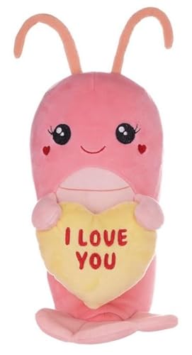 UKToyworld Squashy Shrimp 9,5 Zoll Love Heart Plüschtier I Love You Heart Plüsch von UKToyworld