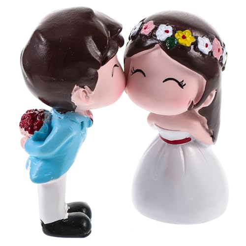 ULDIGI Küssendes Brautpaar Tortenfigur Aus Resin Kreative Cake Decoration Für Hochzeiten Liebevolle Kuchen Deko Für Hochzeitstorten Und Feierlichkeiten von ULDIGI