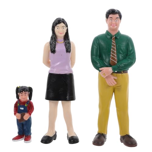 ULDIGI 1 Satz Simulationscharaktermodell puppenhaus Figuren Familie Familienfiguren realistische Miniaturmenschen Figurenspielzeug Puppenhauspuppen Sandtisch Menschen Figur Mini-Leute PVC von ULDIGI