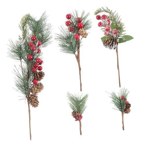 ULDIGI 1 Satz weihnachtsdeko winterdeko Festliche Dekoration weihnachtsgeschenke weihnsgeschenke blumengirlande künstliche pflanzen Weihnachtsfeier-Dekoration DIY Beerenschmuck Weich-PVC von ULDIGI