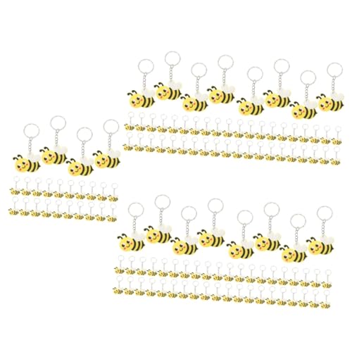 ULDIGI 120 Stk Biene Schlüsselanhänger süßes Aufkleber Honig bienen bienen zubehör charms anhänger kindergeldbeutel Taschenanhänger Cartoon-Bienen-Schlüsselanhänger PVC von ULDIGI