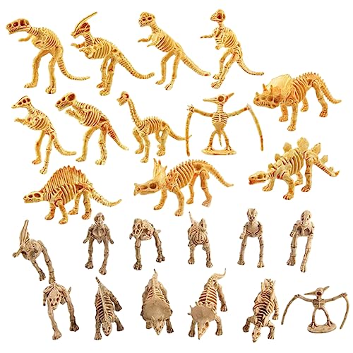 ULDIGI Geburtstagsdeko Dinosaurier Dinosaur 24 Stück Dinosaurier Skelett Modelle Realistische Dinosaurier Skelett Ornamente Und Dekorationen Für Kinderzimmer Partys Und Kreative Bastelprojekte von ULDIGI