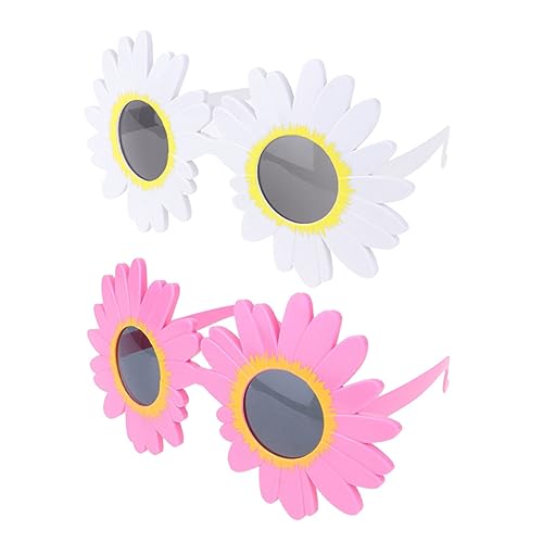 ULDIGI 2St Party-Brille Sonnenbrille im Sonnenblumen-Design Hawaii-Brille Sonnenblumen-Partygläser costumes fancy dress hawaii party dekoration lustige Brille lustige partybrillen von ULDIGI