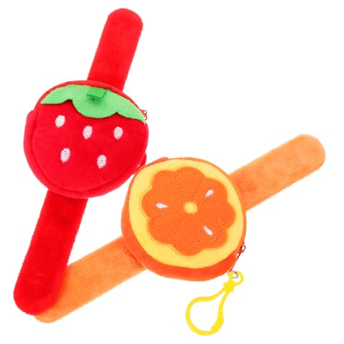 ULDIGI 2st Obst-Slap-Armband Jungen Armbänder Schlagarmbänder Für Kinder Süße Slap-armbänder Kinder Armband Spielzeug Slap-armbänder Mit Geldbörse Mädchen Bands Plüsch von ULDIGI