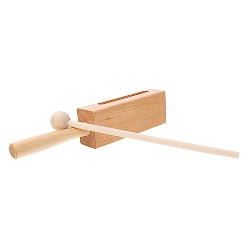 ULDIGI Quadratischer Klöppel Mit Griff -Rhythmus- Musikalischer Holzblock Mit Schlägel Musik Musikalisches Kidcraft-spielset Khaki Hölzern von ULDIGI