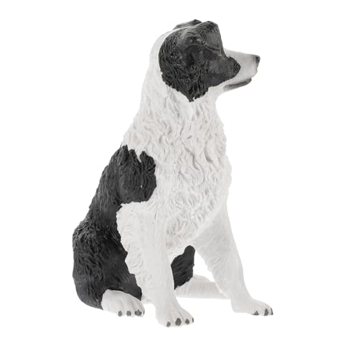 ULDIGI Realistisches Modell Eines Border Collies Resin Tierfigur Als Hundedekoration Für Den Tisch Kleine Hundefigur Für Sammler Und Als Dekoratives Hundemodell Für Und von ULDIGI