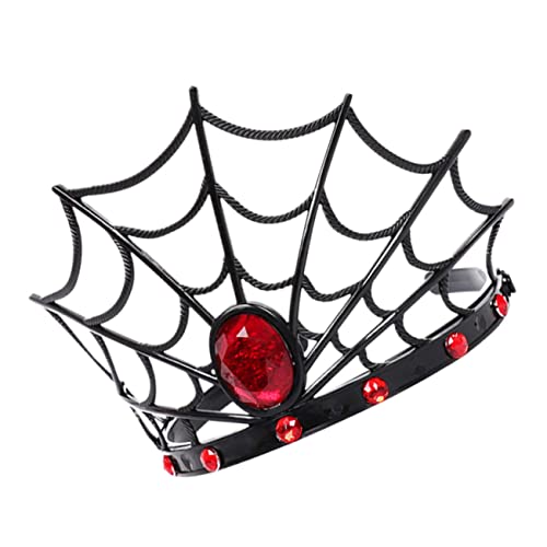 ULDIGI Spinnennetz Stirnband Halloween-requisiten Halloween-stirnbänder Für Frauen Halloween-haarbänder Teufel Cosplay Stirnband Kostüm Dekor Cosplay-zubehör Spinnenkrone Plastik Black von ULDIGI