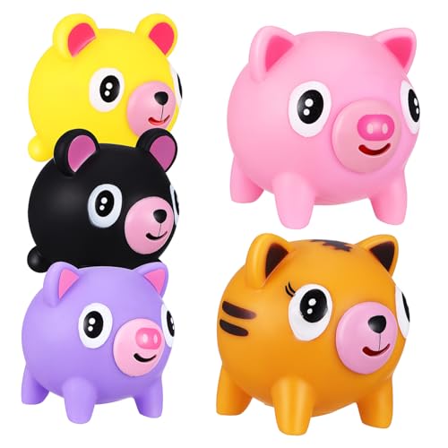 ULDIGI Tier Quetschspielzeug Set Lustige Cartoon Quetschtiere Schweinchenform Für Stressabbau Perfekt Für Und Erwachsene Kawaii Design Und von ULDIGI