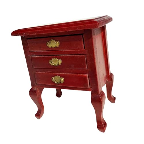 Miniatur-Nachttisch aus Holz mit gebogenen Beinen und Aufbewahrungsschublade für Puppenhäuser im Maßstab 1:12, Miniatur-Vintage-Nachttisch mit gebogenem Bein Miniatur-Nachttisch aus Holz mit gebogenen Beinen und Aufbewahrungsschublade für Puppenhäuser im Maßstab 1:12, Miniatur-Vintage-Nachttisch mit gebogenem Bein von ULIJTH