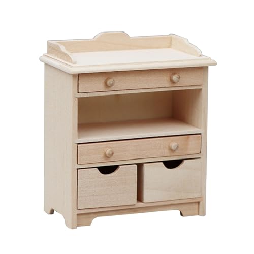 Puppenhäuser Vitrine im Maßstab 1:12, unlackiert, Zubehör, europäische Dekorationen, Handwerksprojekt, Holzzubehör, unlackiert Puppenhäuser Vitrine im Maßstab 1:12, unlackiert, Zubehör, europäische Dekorationen, Handwerksprojekt, Holzzubehör, unlackiert von ULIJTH