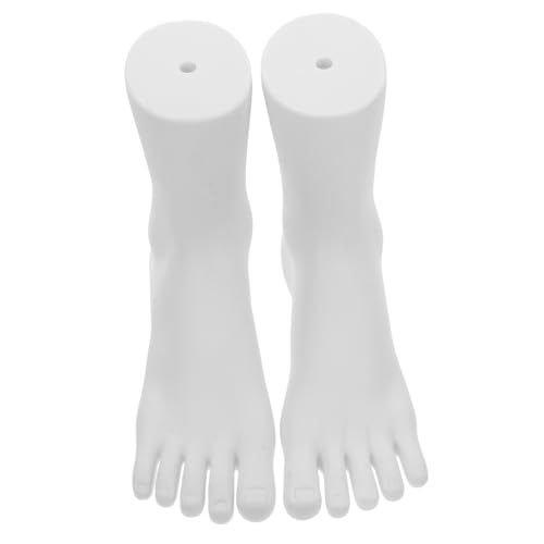 ULTECHNOVO 1 Satz Ausstellungsständer Für Fußmodelle Fußpuppe Für Socken Fuß Schaufensterpuppe Sockenfußanzeige Socken Schaufensterpuppe Schaufensterpuppenbeinfuß Mannequin-fuß Pvc Weiß 2st von ULTECHNOVO