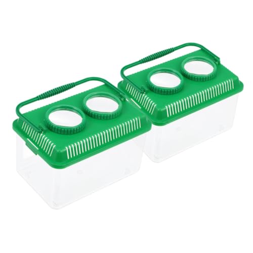 ULTECHNOVO 1 Satz Beobachtungsbox Für Insekten Kabellos Fisch Fänger Filter Beta Überwachung Qualle Dekoration Bausatz Automatisch Käfig Aquarium Futterspender Kit Für Green Acryl 2st von ULTECHNOVO