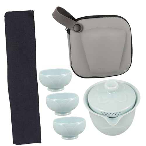 ULTECHNOVO 1 Set Reise Teeset Teebecher Teetasse Teetassen Keramik Teetasse Teegeschirr Keramik Tee Servierset Kleine Teetasse Chinesisches Teezubereitungsset Keramik Teegeschirr von ULTECHNOVO