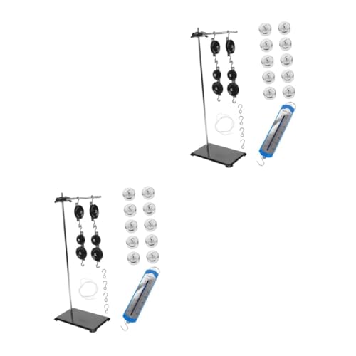 ULTECHNOVO 2 Sätze Riemenscheibensatz Bausatz Bausätze System Dynamometer Wissenschafts-kit Elektronik Experimente Physik Rolle Lernen Vokabelkarten Flaschenzug Lehrmittel Plastik von ULTECHNOVO