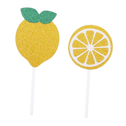 ULTECHNOVO 24 Stück Teiliges Zitronen Cupcake Topper Vorgefertigte Tortendeko für Geburtstagsfeiern Glitzernde Lemon Cake Tortenstecker für Lemon Themenpartys und Desserttische ULTECHNOVO 24 Stück Teiliges Zitronen Cupcake Topper Vorgefertigte Tortendeko für Geburtstagsfeiern Glitzernde Lemon Cake Tortenstecker für Lemon Themenpartys und Desserttische von ULTECHNOVO