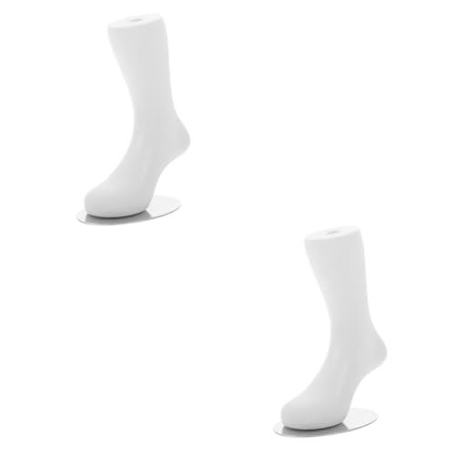 ULTECHNOVO 2st Fußform-requisiten Fußpuppe Für Socken Mannequin-fußanzeige Modell Fußsocken Fuß Schaufensterpuppe Fußmodell Für Kindersocke Fußmodell Für Socken Sockenfußmodell Eisen Weiß von ULTECHNOVO