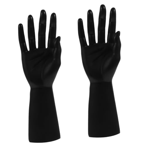 ULTECHNOVO 2st Handmodell-requisiten Hand Schaufensterpuppe Schmuckhalter Handpuppe Aus Kunststoff Mannequin-hand Ausstellungsständer Für Handmodelle Handmodell-schmuckhalter Plastik Black von ULTECHNOVO