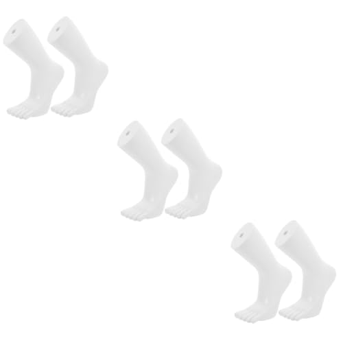 ULTECHNOVO 3 Paare Zehensocken schaufensterpuppe Sandalen-Display-Fußmodell Mannequin-Fußmodell Kunstskizze Füße Formen für Fußkettchen Sockenmodell Fußkettchen anzeigen Vinyl Weiß von ULTECHNOVO