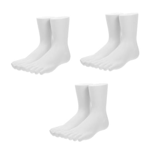 ULTECHNOVO 3 Sätze Fuß Modell Display Stand Socken Fuß Display Kunststoff Frauen Fuß Modell Mannequin Stehen Socken Fuß Modell Fuß Mannequin Für Socken Frauen Männlich Mannequin 2 Stück * 3 von ULTECHNOVO